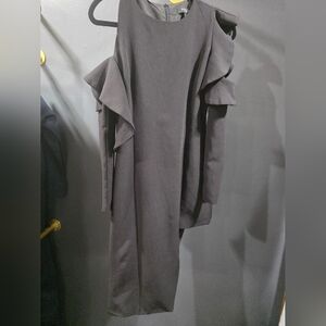 Beulah Black Asymmetrical Dress